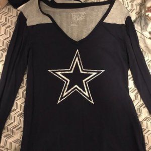 DALLAS COWBOYS NFL HER STYLE LONG SLEEVE NWOT LG